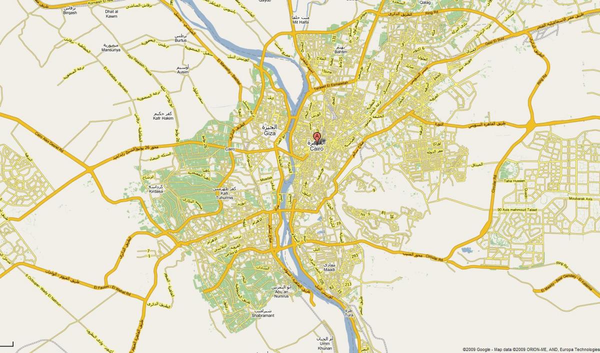 კაიროს ქალაქის რუკა