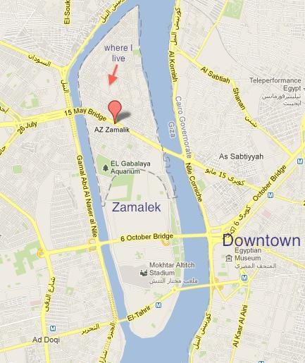 zamalek კაიროში რუკა
