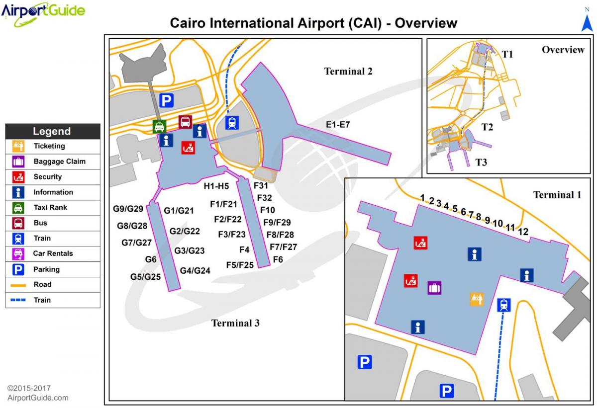 ქაიროს საერთაშორისო აეროპორტში რუკა